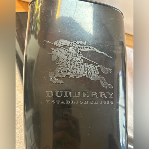 Burberry Classic Tall Equestrian Knight Rain Boot Black - Picture 3 of 6